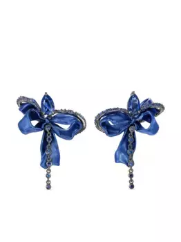 Золотые серьги Cupid's Bow с сапфирами Anabela Chan, синий
