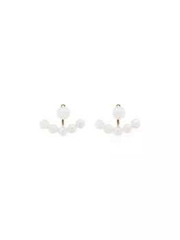 Золотые серьги-кольца с жемчугом Mateo, золотой