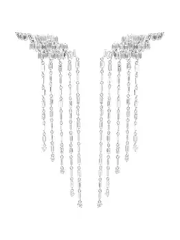 Золотые серьги-подвески Fireworks с бриллиантами Suzanne Kalan, серебяный