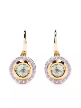 Золотые серьги-подвески Silver Tile с аметистом Alice Cicolini, золотой