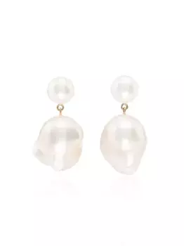 Золотые серьги-подвески Venus с жемчугом Sophie Bille Brahe