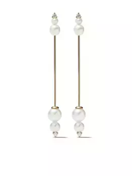 Золотые серьги Sea of Beauty с бриллиантами и жемчугом Mizuki, золотой