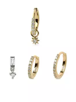 Золотые серьги The St. Tropez с бриллиантами Lark & Berry, золотой