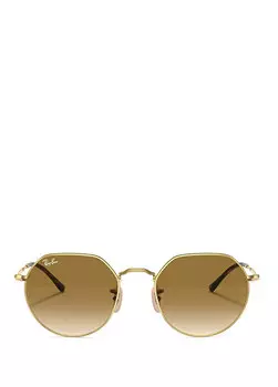Золотые шестиугольные солнцезащитные очки унисекс Ray-Ban