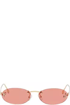 Золотые солнцезащитные очки Fendi First Crystal