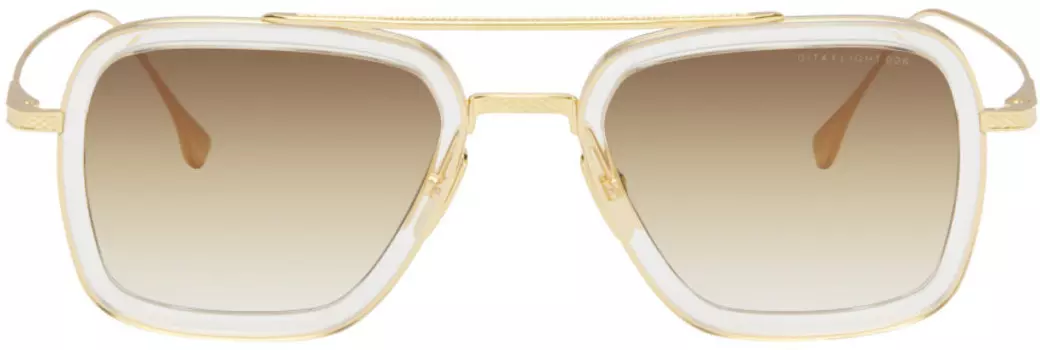 Золотые солнцезащитные очки Flight.006 Dita