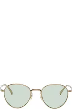 Золотые солнцезащитные очки Kenser Oliver Peoples