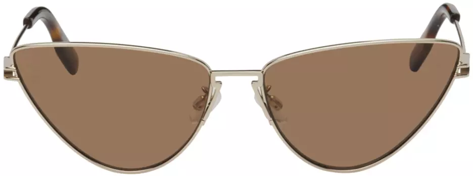 Золотые солнцезащитные очки «кошачий глаз» MCQ