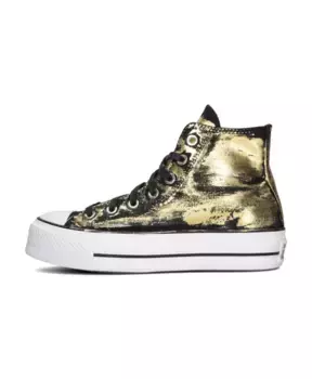 Золотые высокие модные кроссовки Converse, желтый
