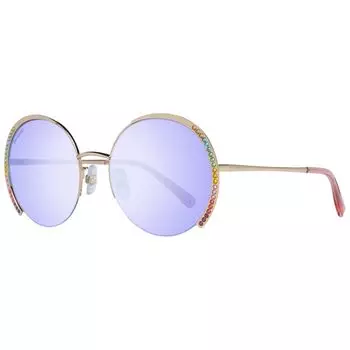 Золотые женские солнцезащитные очки Swarovski