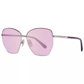 Золотые женские солнцезащитные очки Swarovski