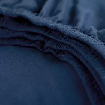 Золушка - простынь на приталенном уровне (до 25 см) - трикотаж - 160х200 см - темно-синий Cinderella