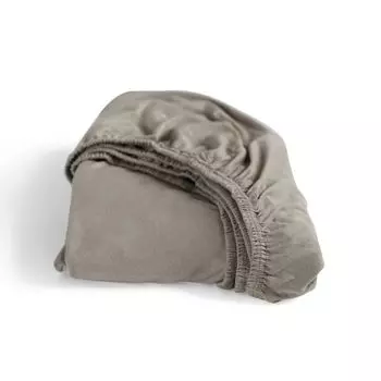 Золушка - простынь приталенная (до 25 см) - двойной трикотаж - 70х200 см - серо-коричневый Cinderella