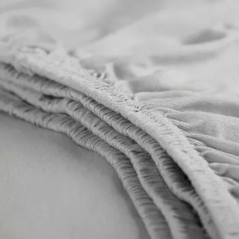 Золушка - простынь приталенная (до 25 см) - трикотаж двойной - 90х200 см - светло-серый Cinderella
