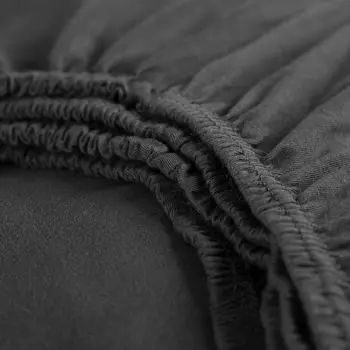 Золушка - простынь приталенная (до 25 см) - трикотаж двойной - 140х200/210/220 - антрацит Cinderella