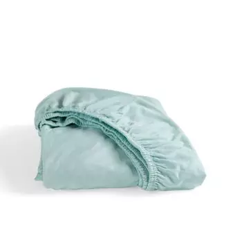 Золушка - простынь приталенная (до 25 см) - трикотаж - 80х200 см - минерально-зеленый Cinderella