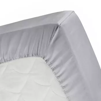 Золушка - Простыня на приталенном топпере (до 15 см) - Джерси - 160х200/210 см - Светло-серый Cinderella