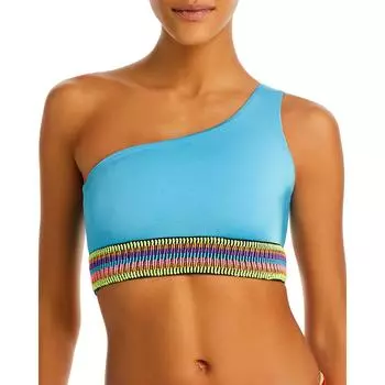 Zoni Женский укороченный бикини-топ на одно плечо Peixoto, синий