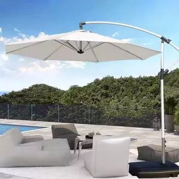 Зонт для двора Jingdian Guangnian, зонтик для бассейна, темно-зеленый, одинарный (без основания) /