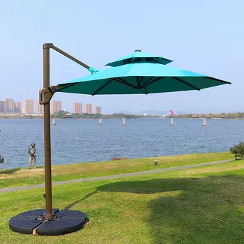 Зонт от солнца Jingdian Guangnian, бежевый, 25х25 метров (с резервуаром для воды на 260 котов)