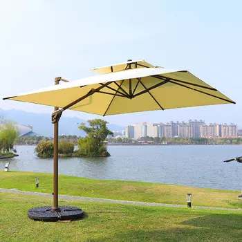 Зонт от солнца Jingdian Guangnian под открытым небом, бордовый, круглый 3 метра (с резервуаром для воды на 260 кошек)