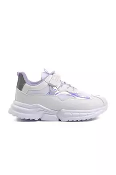 Zoom-F Бело-Серебристая детская спортивная обувь Ayakmod