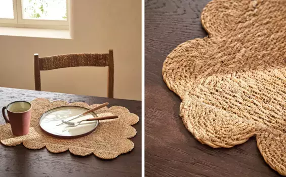 Зубчатая подставка для столовых приборов Zara Home, светло-бежевый