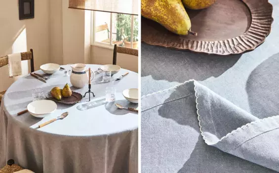 Зубчатая скатерть Zara Home, синий