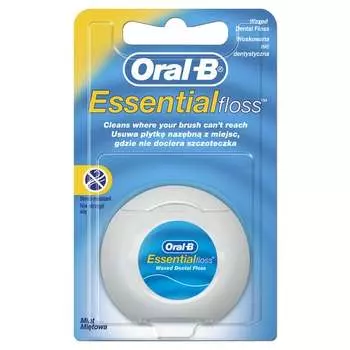 Зубная нить с мятным воском, 50 м Oral-B, Essential Floss