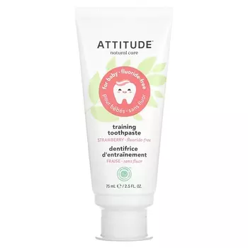 Зубная паста ATTITUDE Baby Training без фтора, клубника, 75 мл