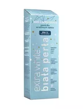 Зубная паста Белизна и реконструкция - отбеливающая паста для чувствительных зубов с гидроксиапатитом и кальцием, 75 мл Biaa Pera, Extra White