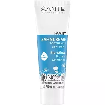 Зубная паста Био-Мята с фтором 75мл, Sante Naturkosmetik