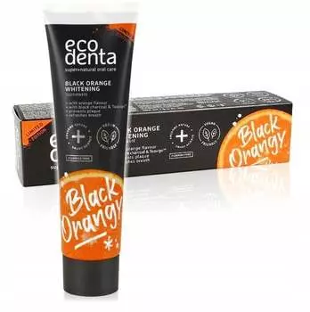 Зубная паста, черный уголь и апельсин, 100 мл Ecodenta
