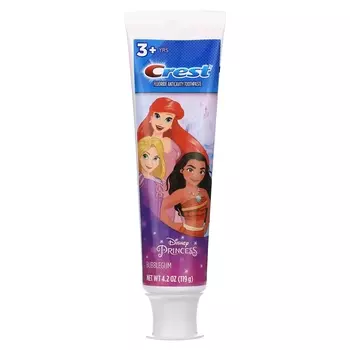 Зубная паста детская Crest Disney Princess Bubble Gum с фтором против кариеса, 119 г