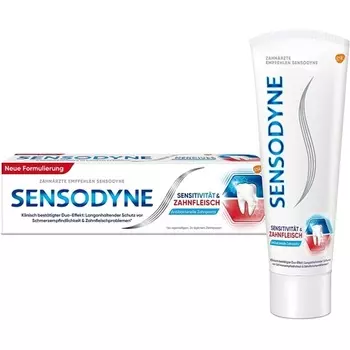 Зубная паста для улучшения чувствительности и десен, улучшение здоровья десен и снижение болевой чувствительности, 75 мл, Sensodyne