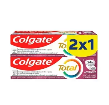 Зубная паста Duplo Здоровые десны и чувствительность Total Advanced Colgate, 2 UD