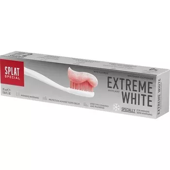 Зубная паста Extreme White отбеливающая, с фтором, со вкусом мяты, 75 мл, Splat
