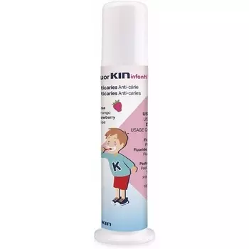 Зубная паста Fluor со вкусом клубники, 100 мл, Kin