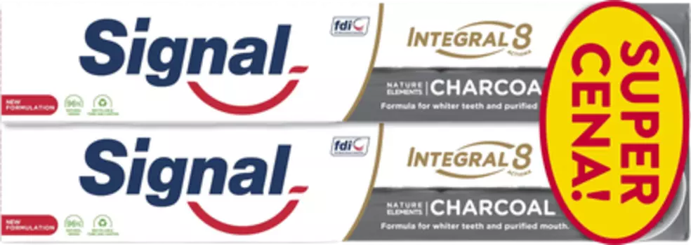 Зубная паста I8 с древесным углем 2x75 мл - Duopack Signal