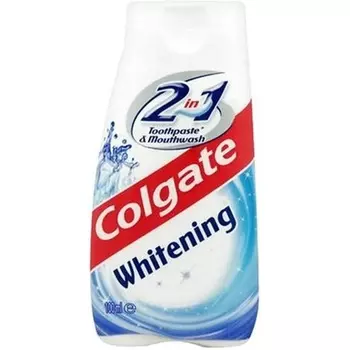 Зубная паста и ополаскиватель для рта Colgate Whitening 2в1 100 мл