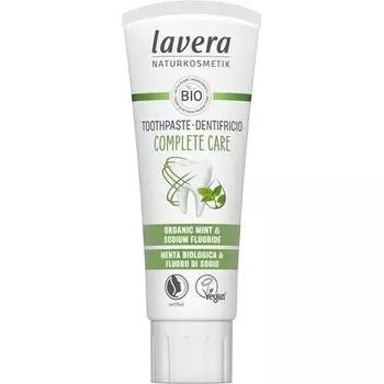 Зубная паста Lavera Complete Care 5 в 1 Защита Органическая мята и фторид натрия Веганская натуральная косметика 75 мл