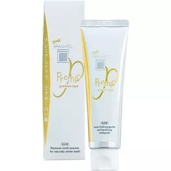 Зубная паста Premio реминерализирующая наногидроксиапатит 100 г премиум-класса с двойным вкусом мяты, Apagard