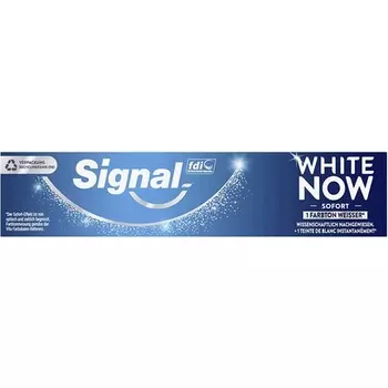 Зубная паста Signal White Now для мгновенного в 3 раза белее зубов и длительного отбеливающего эффекта. Уход за зубами для ежедневного использования, 75 мл