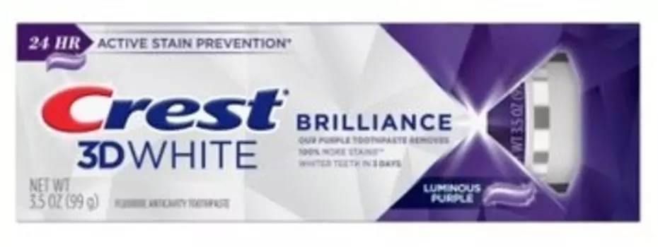 Зубная паста, светящийся фиолетовый, 99 г Crest, 3D White Brilliance