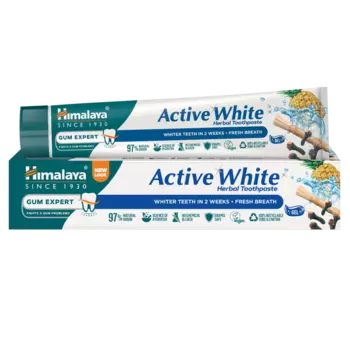 Зубная паста травяная отбеливающая в активном белом геле, 75 мл Himalaya Gum expert