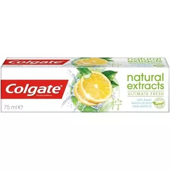 Зубная паста Ultimate Fresh Natural Extracts с маслом азиатского лимона и экстрактом алоэ, 75 мл, Colgate