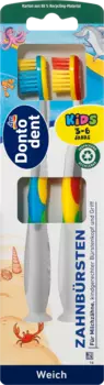 Зубная щетка детская мягкая от 3 до 6 лет 2 шт 20 шт. Dontodent