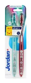 Зубная щетка Jordan Ultralite Duo — средняя, 1 упаковка-2 шт (1+1) — разные цвета