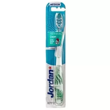 Зубная щетка JordanИндивидуальная чистая, средняя, 1 шт., New1