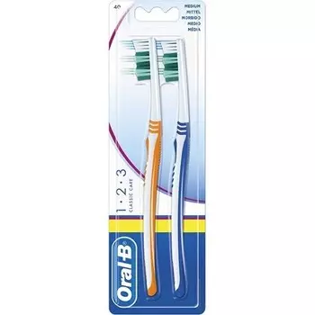 Зубная щетка Oral B 1.2.3 Classic Care — двойная упаковка, Oral-B